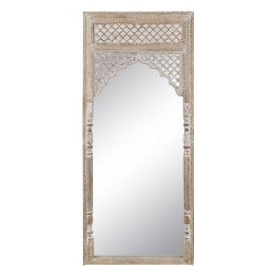 Espejo Vestidor Blanco Natural Cristal Madera de mango Madera MDF Vert