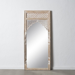Espejo Vestidor Blanco Natural Cristal Madera de mango Madera MDF Vert