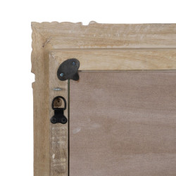 Espejo de pared Blanco Beige Cristal Madera de mango Madera MDF Vertic