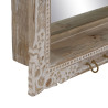 Espejo de pared Blanco Beige Cristal Madera de mango Madera MDF Vertic