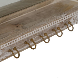 Espejo de pared Blanco Beige Cristal Madera de mango Madera MDF Vertic