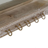 Espejo de pared Blanco Beige Cristal Madera de mango Madera MDF Vertic