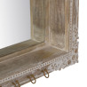 Espejo de pared Blanco Beige Cristal Madera de mango Madera MDF Vertic