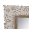 Espejo de pared Blanco Beige Cristal Madera de mango Madera MDF Vertic