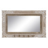 Espejo de pared Blanco Beige Cristal Madera de mango Madera MDF Vertic