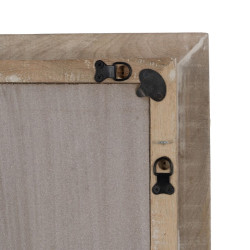 Espejo de pared Blanco Natural Cristal Madera de mango Madera MDF Vert