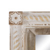 Espejo de pared Blanco Natural Cristal Madera de mango Madera MDF Vert