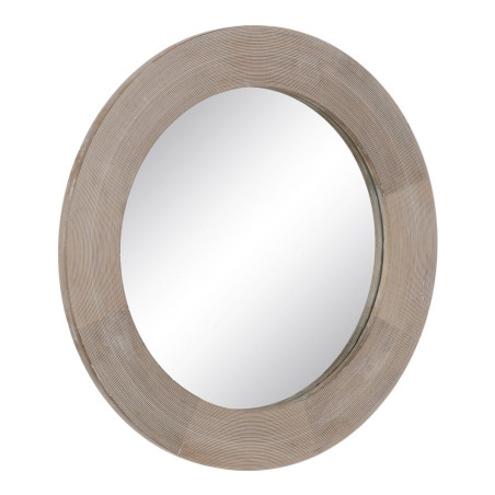 Espejo de pared Blanco Natural Cristal Madera de mango Madera MDF Vert