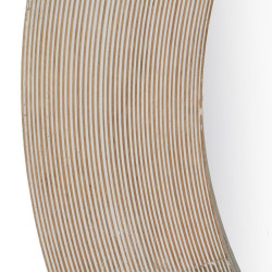 Espejo de pared Blanco Natural Cristal Madera de mango Madera MDF Vert