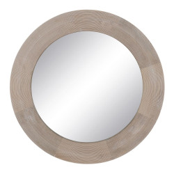 Espejo de pared Blanco Natural Cristal Madera de mango Madera MDF Vert