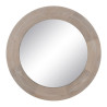 Espejo de pared Blanco Natural Cristal Madera de mango Madera MDF Vert