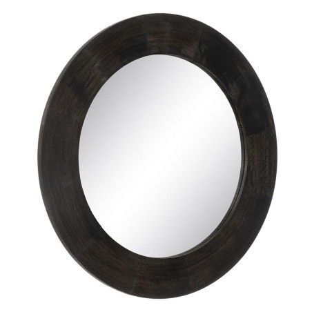 Espejo de pared Marrón oscuro Cristal Madera de mango Madera MDF Vert
