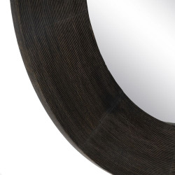 Espejo de pared Marrón oscuro Cristal Madera de mango Madera MDF Vert