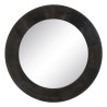 Espejo de pared Marrón oscuro Cristal Madera de mango Madera MDF Vert