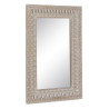Espejo de pared Blanco Natural Cristal Madera de mango Madera MDF Vert