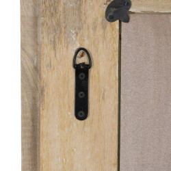 Espejo de pared Blanco Natural Cristal Madera de mango Madera MDF Vert