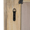 Espejo de pared Blanco Natural Cristal Madera de mango Madera MDF Vert