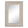 Espejo de pared Blanco Natural Cristal Madera de mango Madera MDF Vert