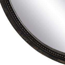 Espejo de pared Marrón oscuro Cristal Madera de mango Madera MDF Vert