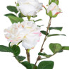 Planta Decorativa Poliéster Polietileno Hierro Rosa 27 x 27 x 38 cm
