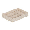 Cesto para cubiertos Blanco Bambú Ratán 34 x 24 x 6 cm