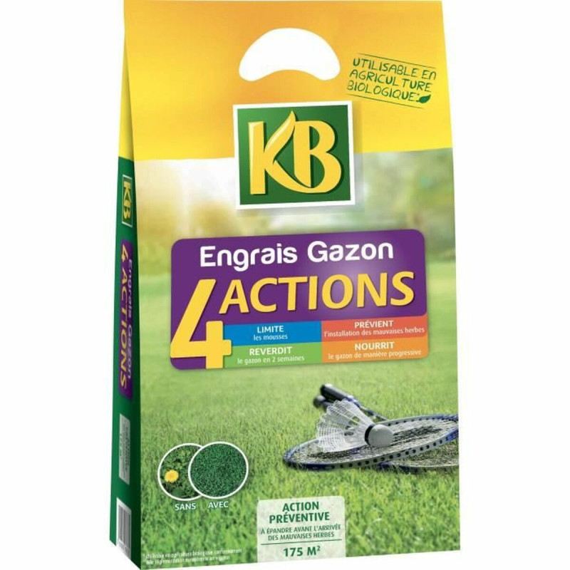 Fertilizante para plantas KB Césped 4 en 1 280 m² 7 kg Fertilizante para plantas KB Césped 4 en 1 280 m² 7 kg