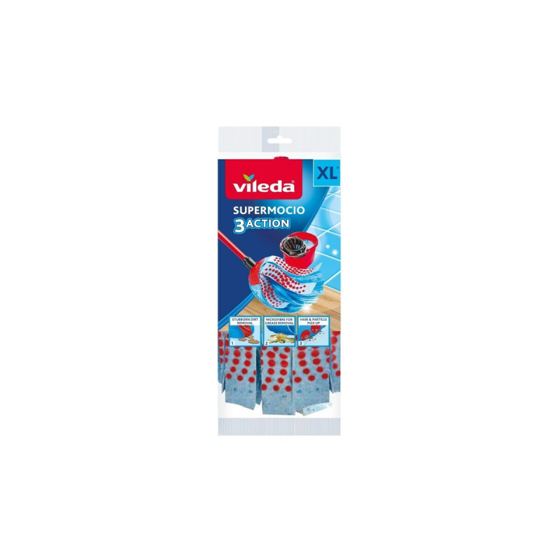 Recambio Vileda 3Action Velour XL Fregona Poliamida Poliéster Celulos Recambio Vileda 3Action Velour XL Fregona Poliamida Poliéster Celulos