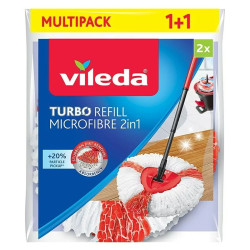 Recambio de Mopa Para Fregar Vileda Turbo 2in1 Microfibra Poliamida Po