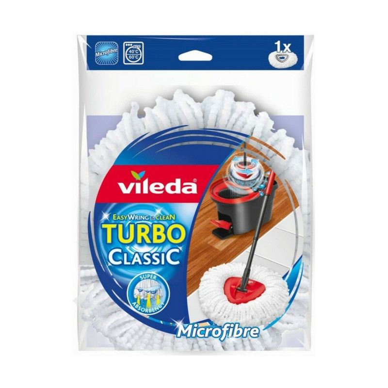 Recambio de Mopa Para Fregar Vileda TURBO ClassiC Microfibra (1 unidad Recambio de Mopa Para Fregar Vileda TURBO ClassiC Microfibra (1 unidad