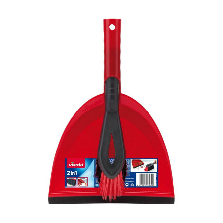 Set de Limpieza Escoba y Recogedor Vileda 141743 Negro Rojo Plástico