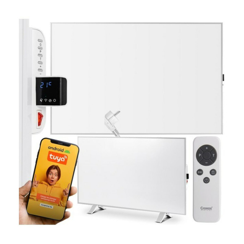 Calefactor Cronos CRP-600TWP Blanco Gris 600 W 1 Pieza Calefactor Cronos CRP-600TWP Blanco Gris 600 W 1 Pieza