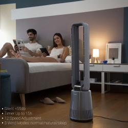 Ventilador sin Aspas con Filtro Purificador y Mando a Distancia Bloho