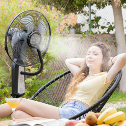 Ventilador Nebulizador de Pie con Mando a Distancia InnovaGoods Mistin