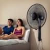 Ventilador de Pie con Mando a Distancia InnovaGoods Airstreem Negro 45