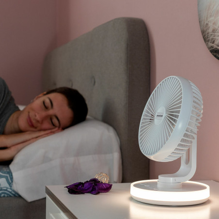 Ventilador de Escritorio Recargable con LED FanLed InnovaGoods Ø6,6''