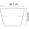 Maceta EDA 77,3 x 30,7 x 25,9 cm Antracita Gris oscuro Plástico Oval