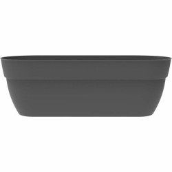 Maceta EDA 77,3 x 30,7 x 25,9 cm Antracita Gris oscuro Plástico Oval