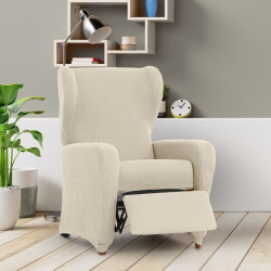Funda para sillón con pies separados Eysa ULISES Blanco 90 x 100 x 75