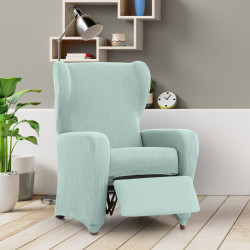 Funda para sillón con pies separados Eysa ULISES Aguamarina 90 x 100