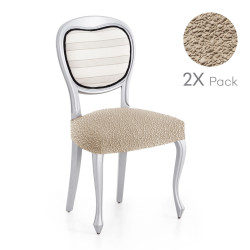 Funda para Silla Eysa ROC Beige 50 x 5 x 50 cm 2 Unidades
