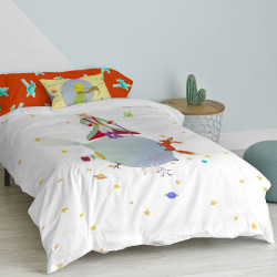 Juego de funda nórdica HappyFriday Le Petit Prince Multicolor Cama de