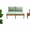 Sofá de Jardín Alma Marrón Verde Madera de acacia 124 x 70 x 77,5 c