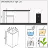 Maceta Autorriego Lechuza Blanco 40 x 40 x 56 cm LED