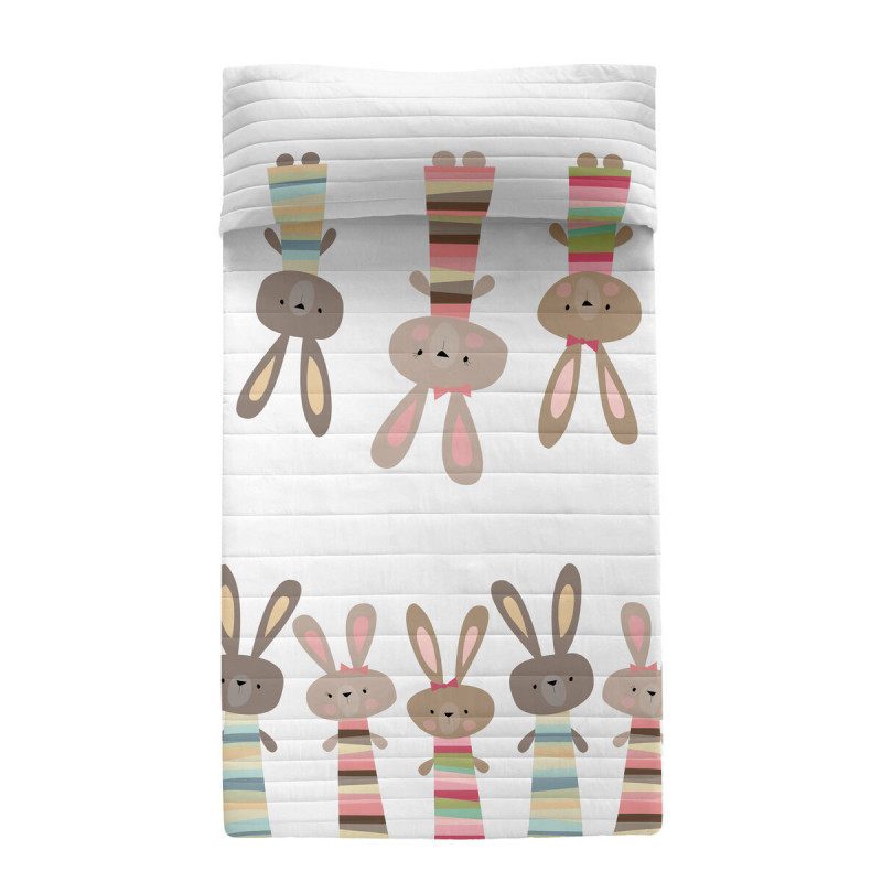 Colcha HappyFriday Moshi Moshi Rabbit Family Multicolor 180 x 260 cm Colcha HappyFriday Moshi Moshi Rabbit Family Multicolor 180 x 260 cm