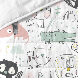 Colcha HappyFriday Moshi Moshi Multicolor 200 x 260 cm Animales