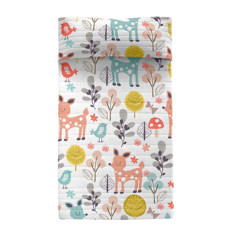Colcha HappyFriday Moshi Moshi Multicolor 200 x 260 cm Ciervo Bosque Colcha HappyFriday Moshi Moshi Multicolor 200 x 260 cm Ciervo Bosque