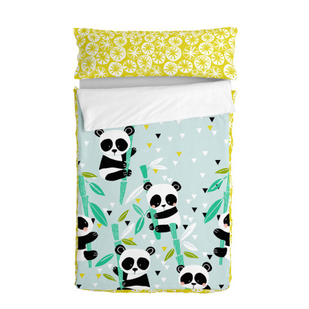 Saco Nórdico con Relleno HappyFriday Moshi Moshi Panda Garden Blue Az
