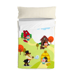 Saco Nórdico con Relleno HappyFriday Mr Fox Piggys Multicolor 105 x 2