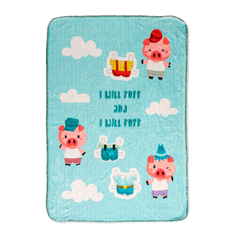 Manta HappyFriday Mr Fox Piggys Multicolor Microfibra 110 x 140 cm Manta HappyFriday Mr Fox Piggys Multicolor Microfibra 110 x 140 cm