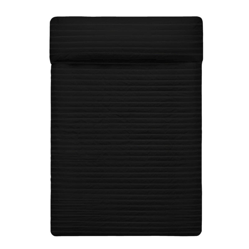 Colcha Reversible HappyFriday Basic Dash Negro 250 x 260 cm Colcha Reversible HappyFriday Basic Dash Negro 250 x 260 cm